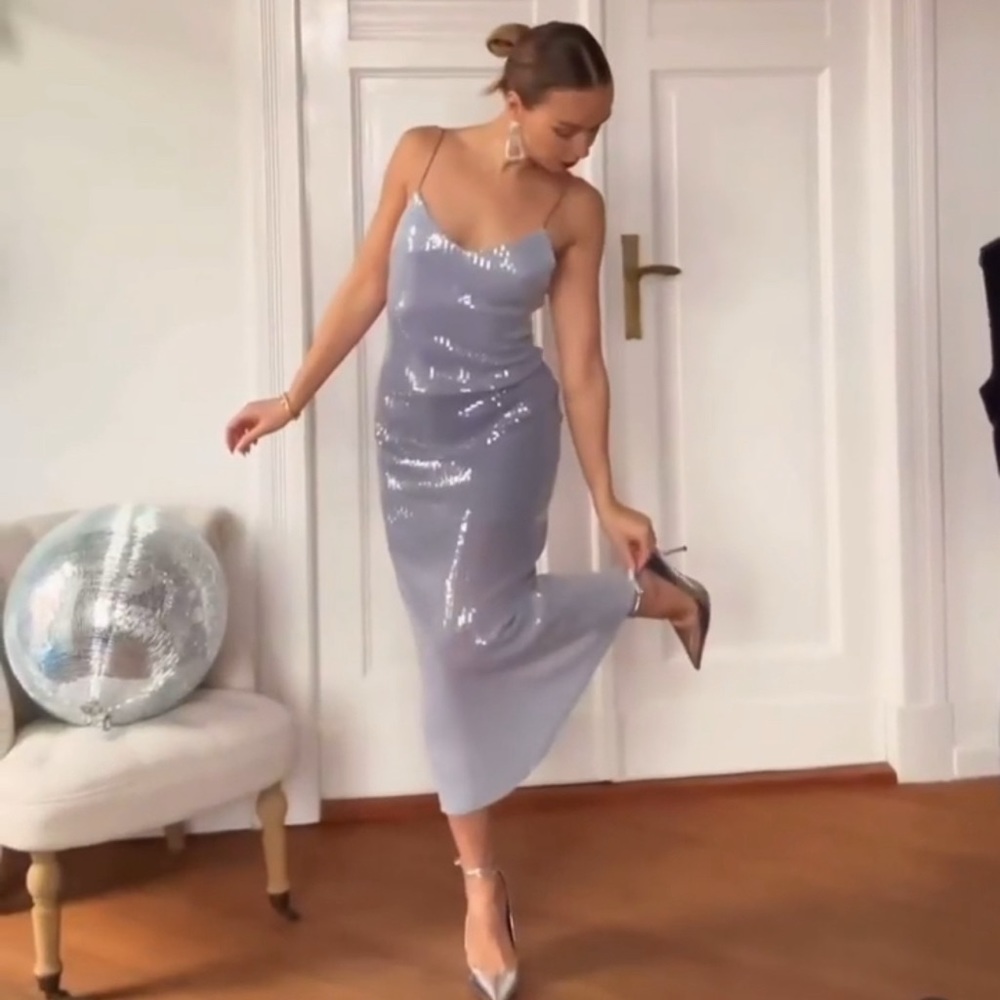 Zara Silva sequin dress